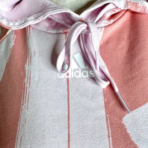 adidas Essentials Print Hooded Relaxed Sweatshirt - Size Medium - Picture 6 of 8